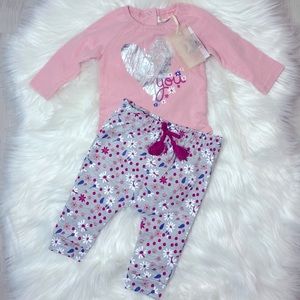 Jessica Simpson 2 Piece Heart Outfit 3/6M